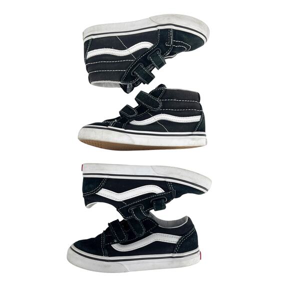 Vans High Top & Low Top Velcro Sneakers Toddler Size 9 Sk8 2 pairs! - Picture 2 of 6